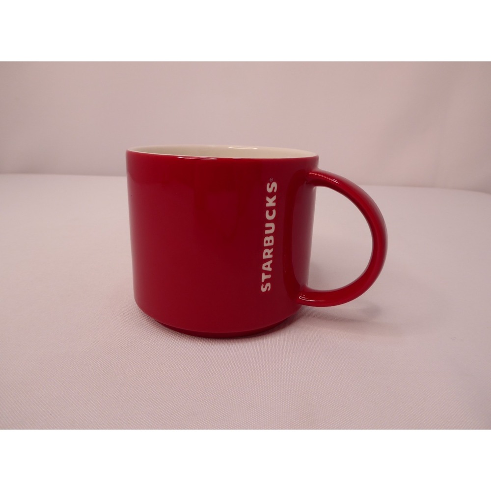 Starbucks 2012 Bone China Embossed Red Coffee Mug 14 oz
